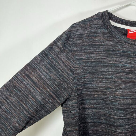 Nike Crewneck Sweater Womens Size Large Black Colorful Heathered Sweatshirt - Picture 5 of 12